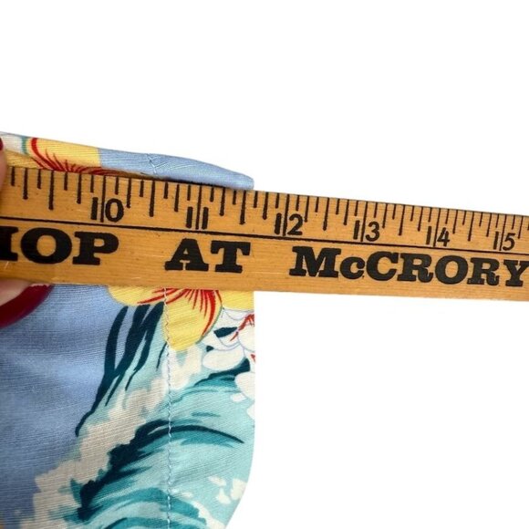 Vintage Tommy Bahama Mens L Shirt Hawaiian Blue Floral Short Sleeve - Picture 11 of 13